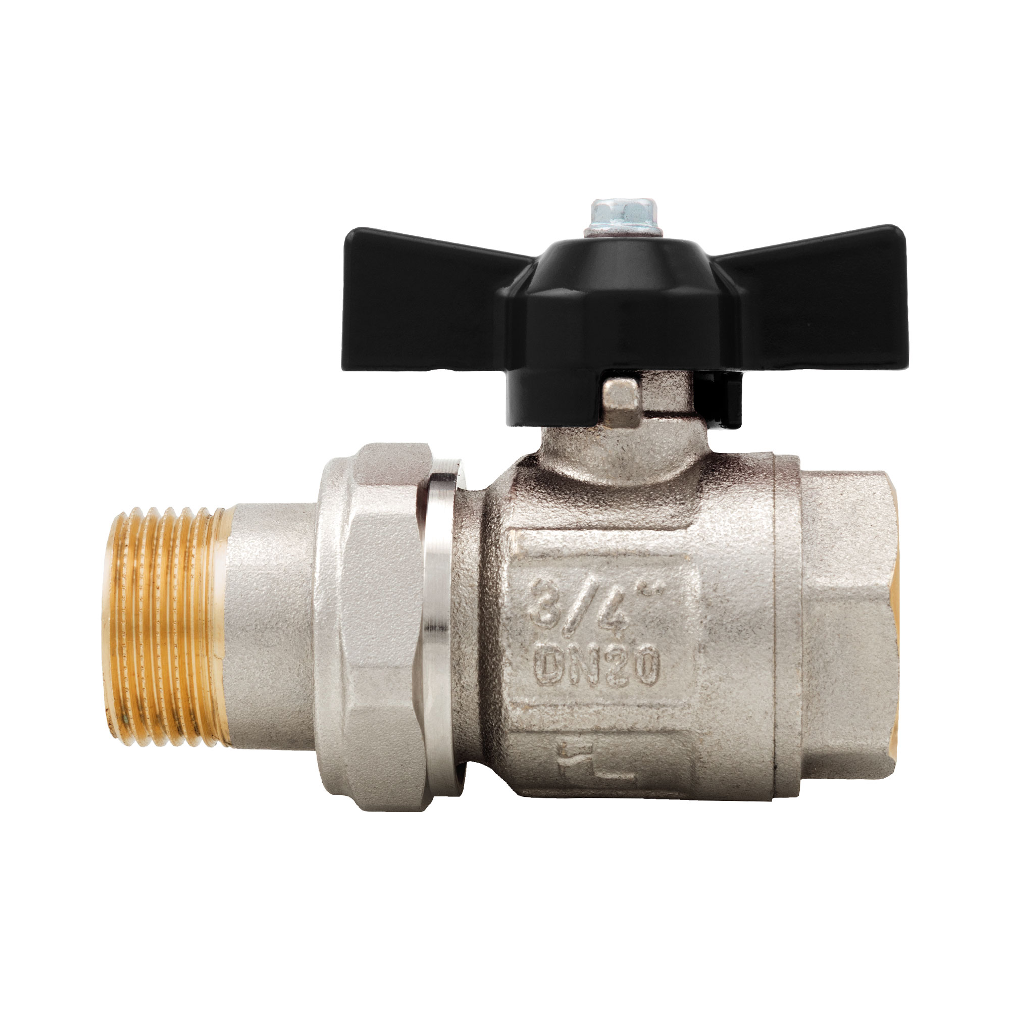 Vanne droite à boisseau sphérique Ideal, passage intégral pour collecteurs