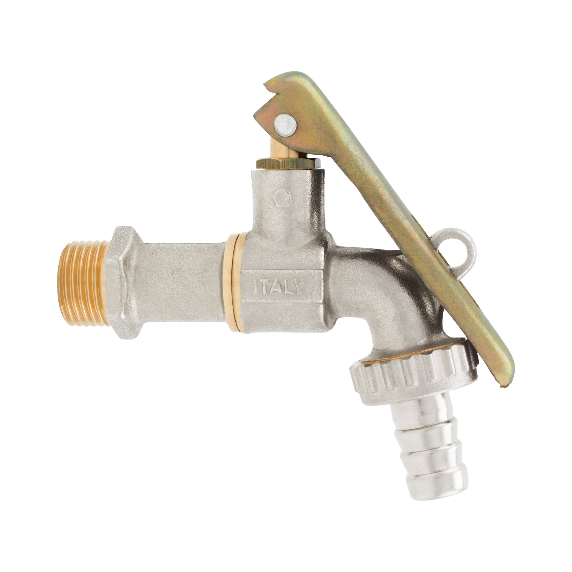 Robinet à boisseau sphérique porte-tuyau avec porte-cadenas