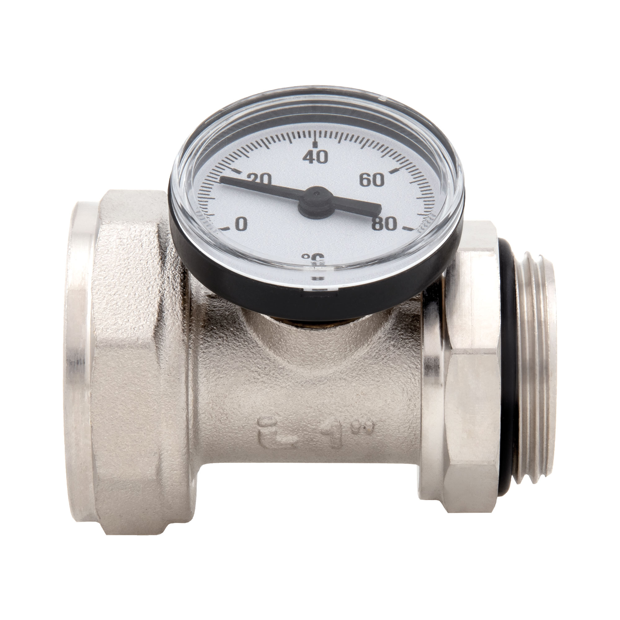 Embout porte-thermomètre orientable avec thermomètre