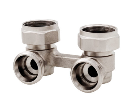 Angle two-pipe valve