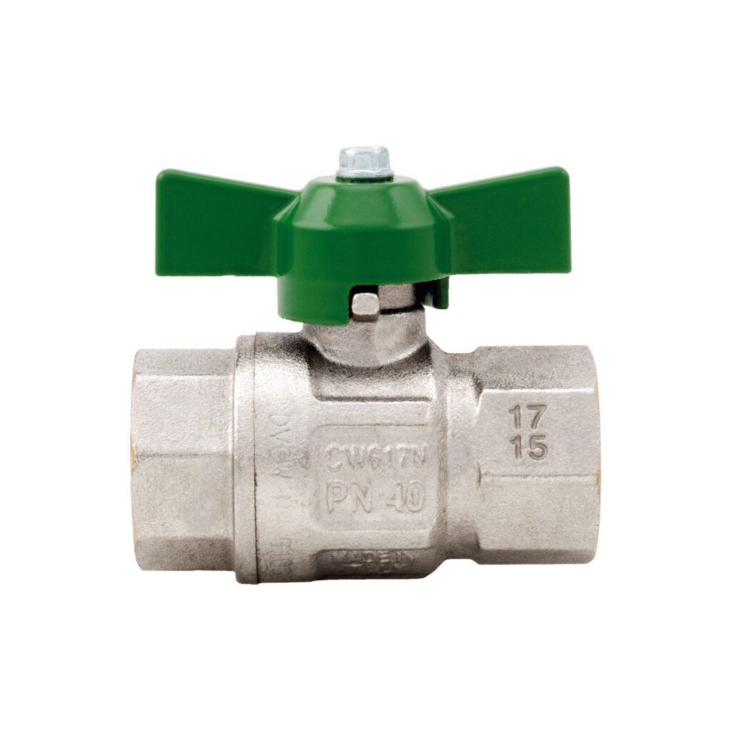 Green DVGW ball valve, full flow - 378