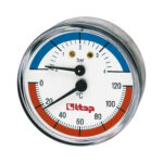 Thermometer and pressure gauge, back connection - 485
