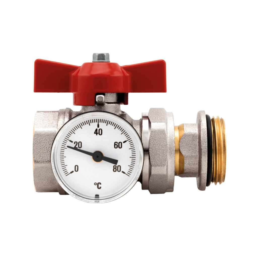 Straight ball valves kit and thermometer – Compact - 487K01R