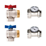 Angle ball valves and thermometer union kit - 487K02