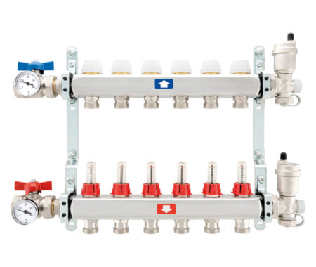 CAPUCHON DE COLLECTEUR PexKIT AVEC RACK ROBINET DE VIDANGE D.1'1/4