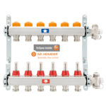 Collettore premontato con flussimetri, scarico e sfiato - Controllo automatico della portata - 918CB